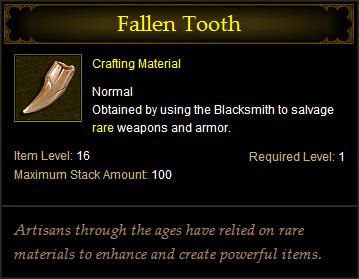 fallen tooth